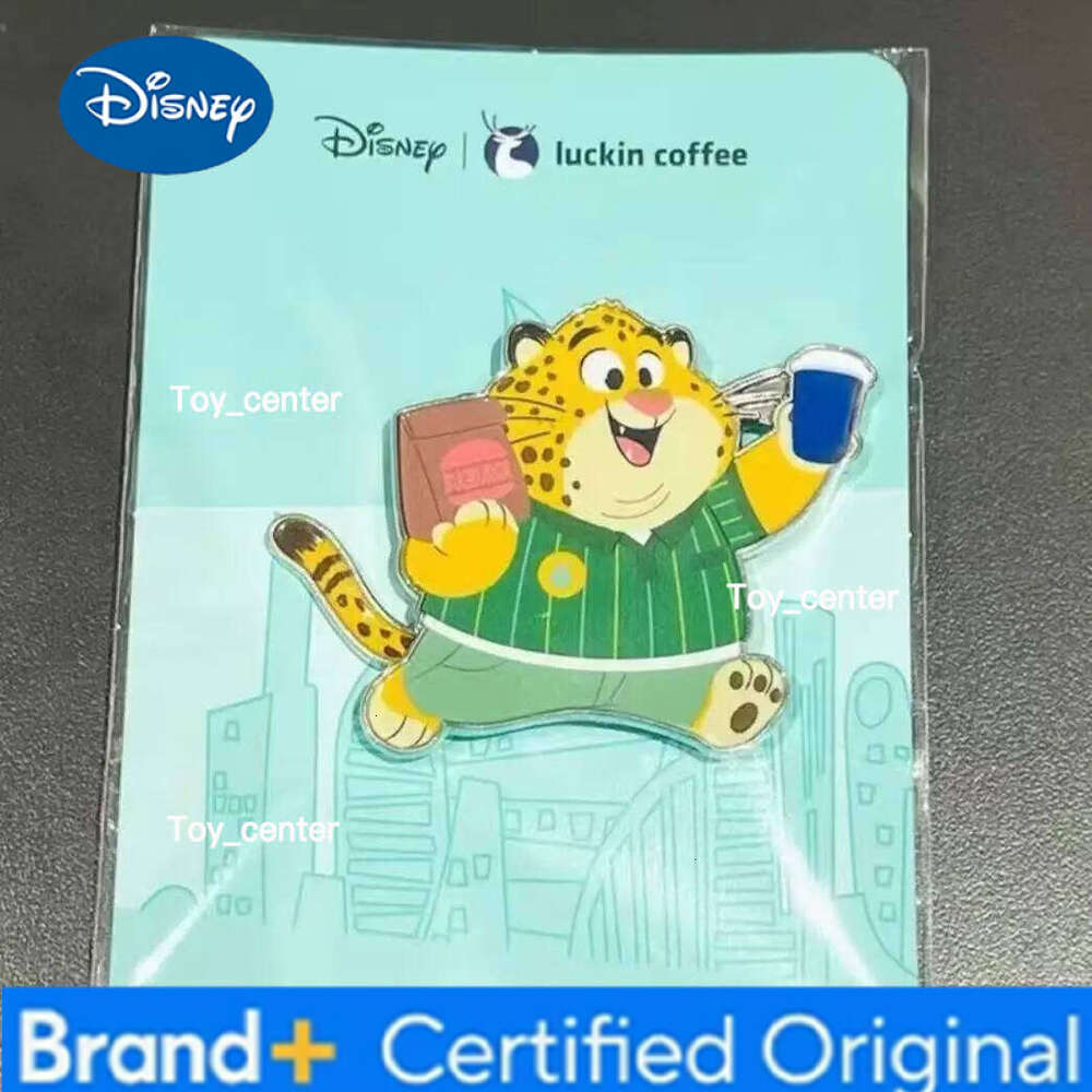 Disney Zootopia 2 Merchandise Luckin Coffee Collaboration Pin Rotatable Fridge Magnet Magnetic Collectible Gift Hot Selling H260123