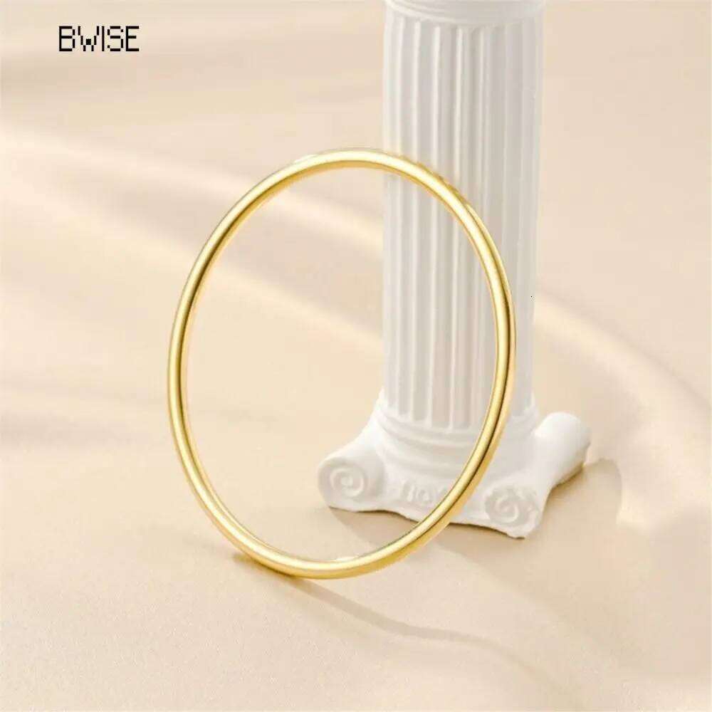 Fashionable Stainless Steel For Women Round Minimalist Elegant Gold Color Bracelet Women's Accessories Popular Jewelry Z260123