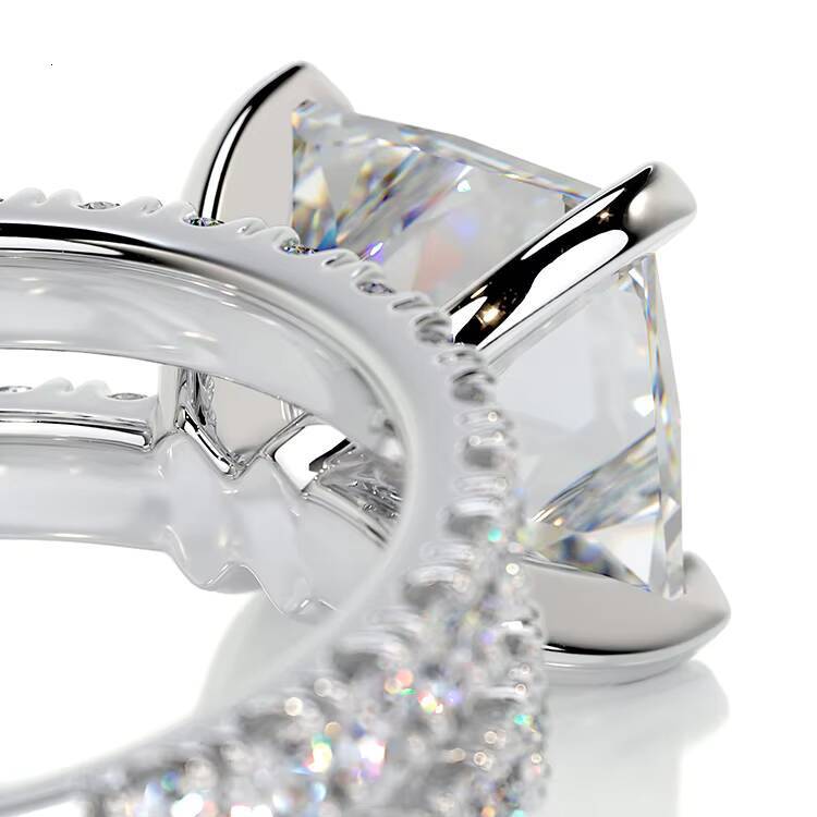 SGARIT Moissanite Jewelry 10K Gold GRA 2CT Princess Cut Moissanite Ring Set Engagement Moissanite Diamond Bridal Ring Set