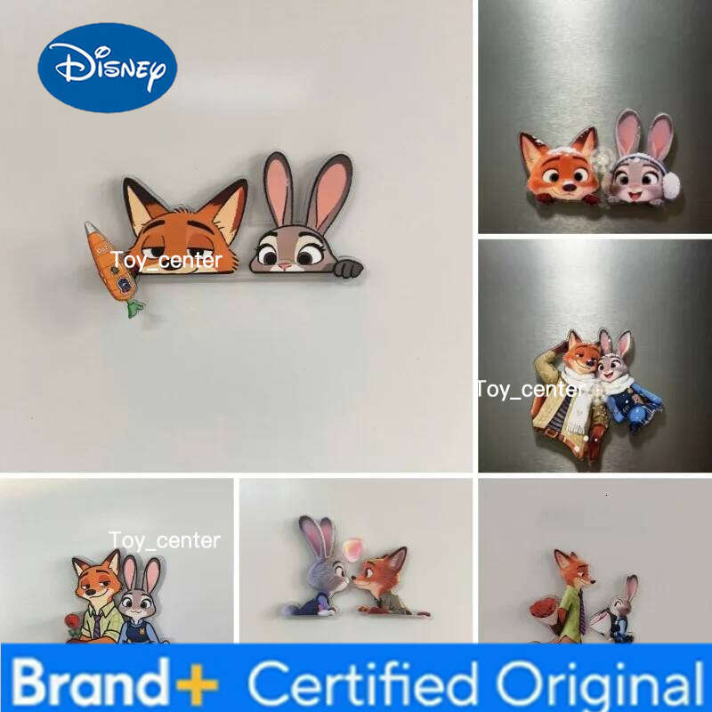 Disney Hot Anime Zootopia 2 Cartoon Character Creativity Acrylic Rotating Magnetic Attachment Fridge Magnet H260123