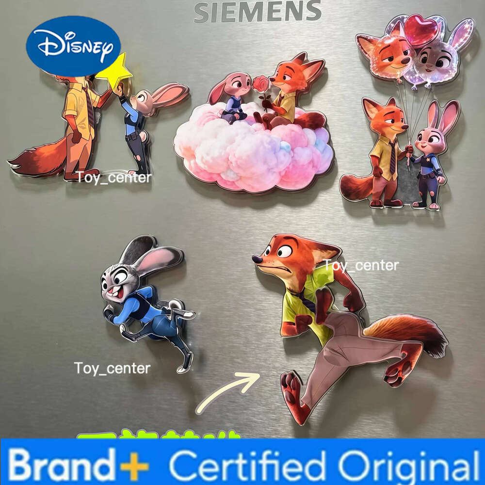 Disney Zootopia Rotating Fridge Magnet Creative Home Decor Gift Idea Unique Small Batch Novelty Collectible Inspired Animal H2601231