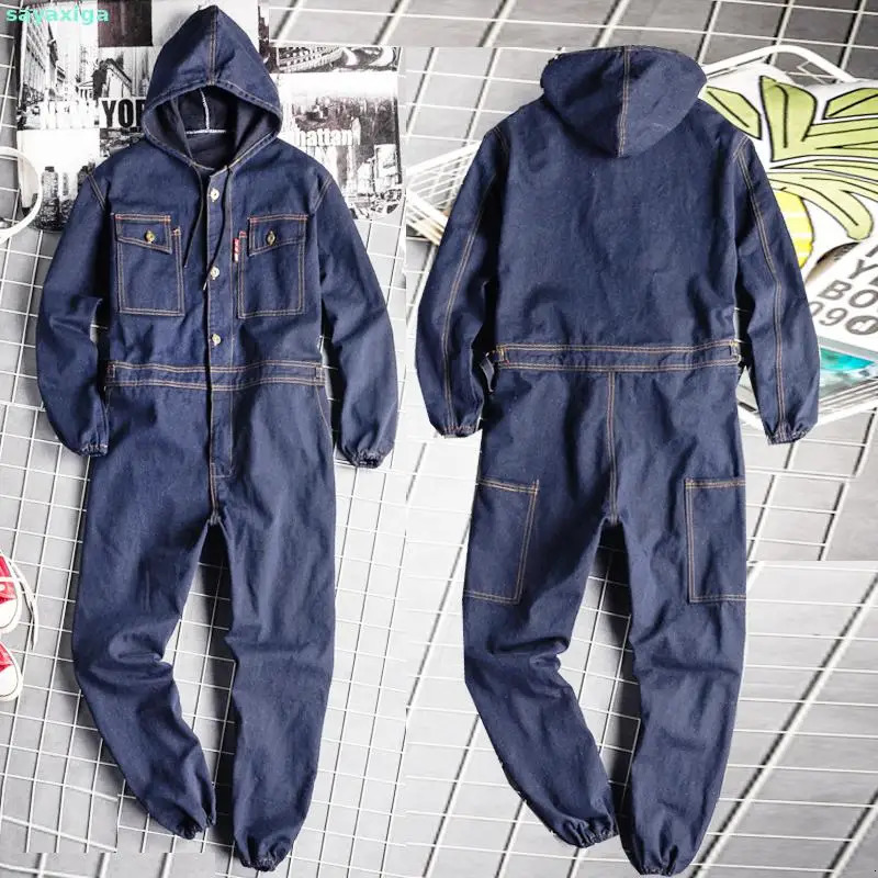 Denim Coverall Electric Welding Suit Labor Insurance Clothes Auto Repairman Workwear High Quality Fit M4xl 260120