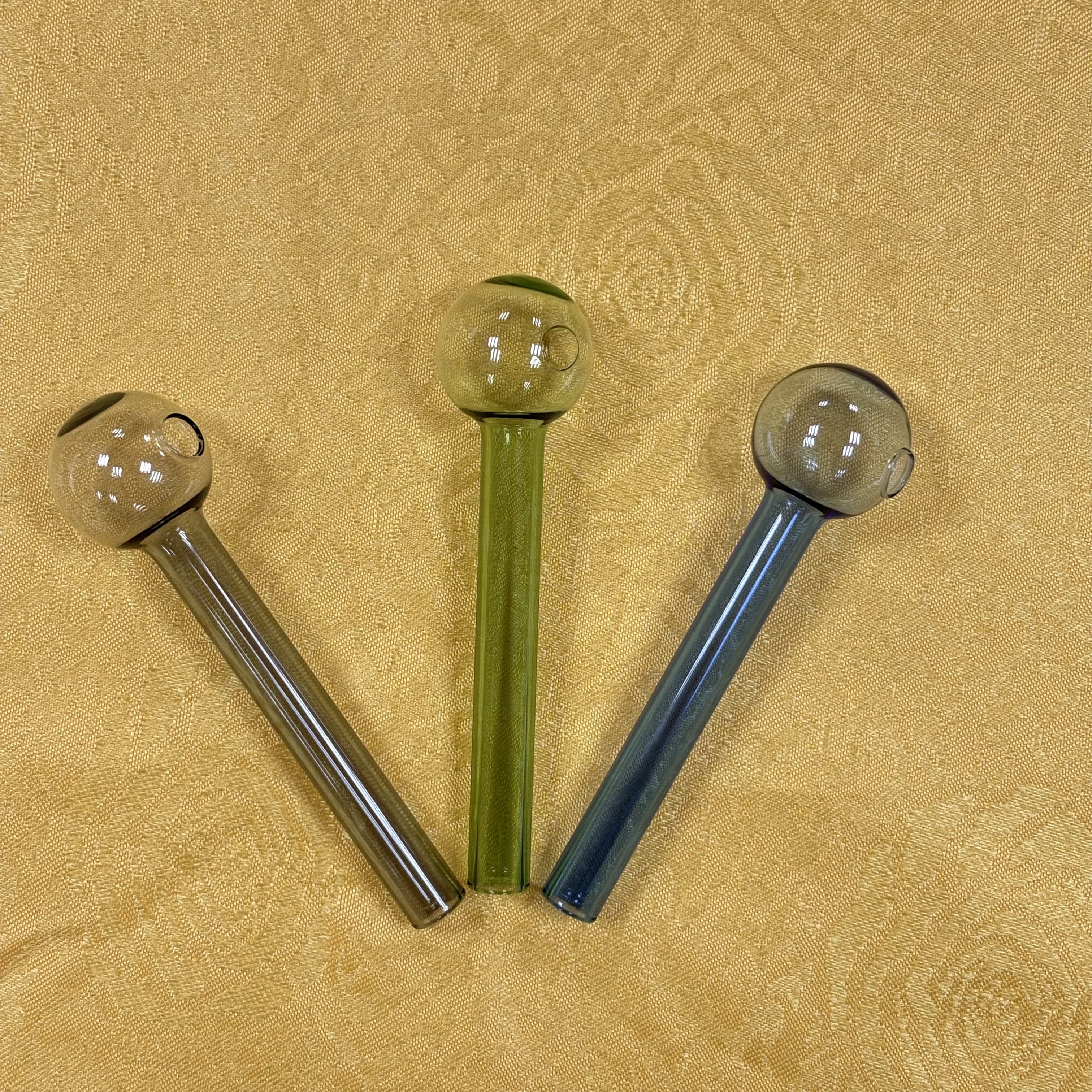 STOCK IN USA,9pcs Colorful Glass Oil Burner Pipe Spoon Hand Pipes For Smoking Accessories Tobacco Tool Smoke Straight Tube Pipe 4inch , 3-7 Days Deliv