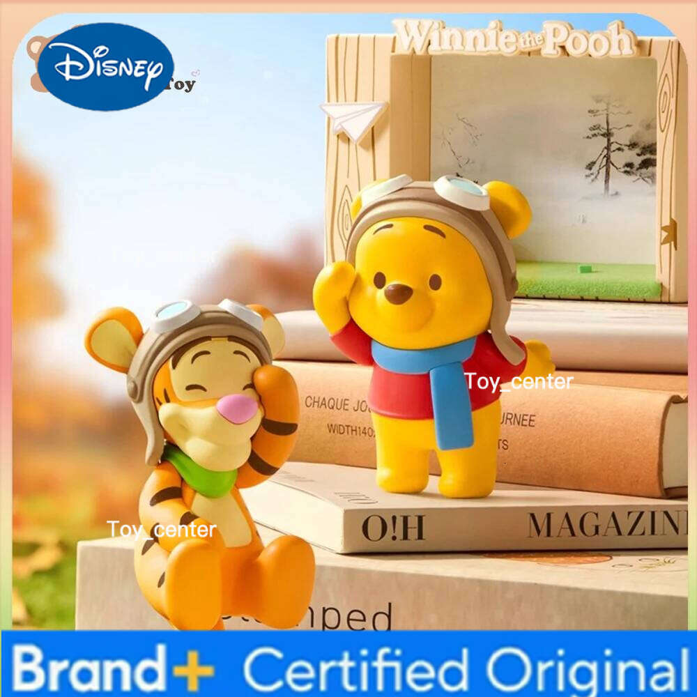 Disney Original Winnie The Pooh Autumn Outing Series Blind Kawaii Tigger Mystery Box Anime Figure Decoration Collection Kids Gifts H260123