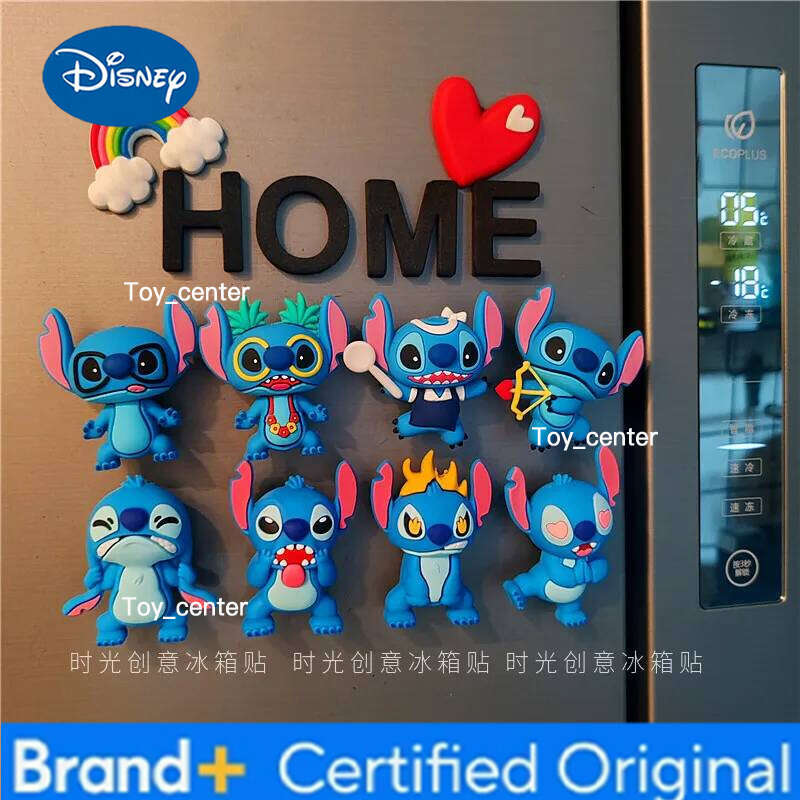 Disney New Stitch Anime Peripherals, Cute Fridge Magnets, Creative Three-dimensional Cartoon Ornaments, Wardrobe Decorations H2601231