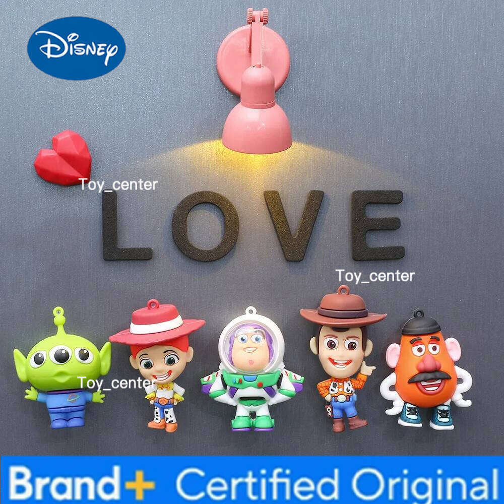 Disney Cute Woody Buzz 3D Mickey Minnie Fridge Magnets Creative Cartoon Anime Peripheral Decor Toy Collectible Figurine Gift H260123