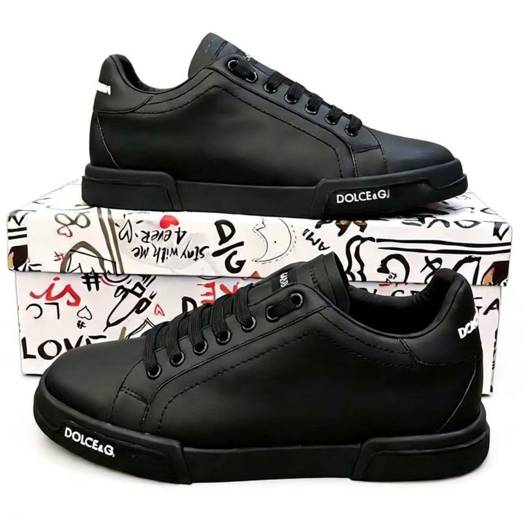 designer D Shoes G Brand White Leather Sneakers Fashion Letter Print Athletic Casual Shoes Breathable Lace-up Men's Shoes 2026 Genuine Leather Skate Shoes 38-45
