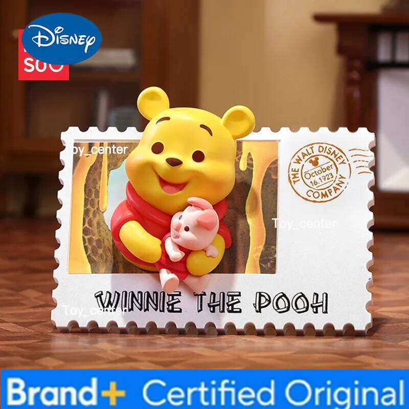Disney Genuine Miniso New Edition Anniversary One Hundred Retro Stamp Series Blind Box Refrigerator Magnet Garage Kit Gift H260123