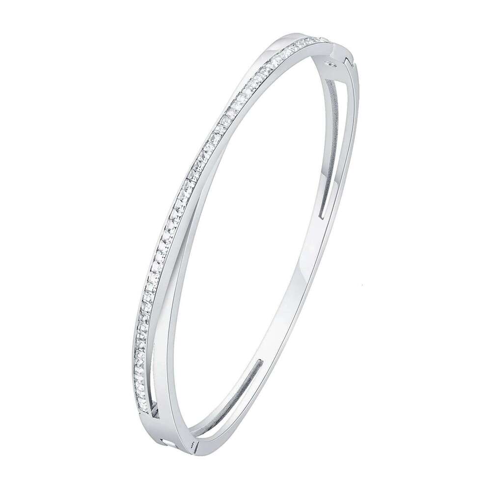 New Style Crossover Zirconia Bracelet Bangle for Women Sparkly Bridesmaid Wedding Jewelry Gifts Z260123