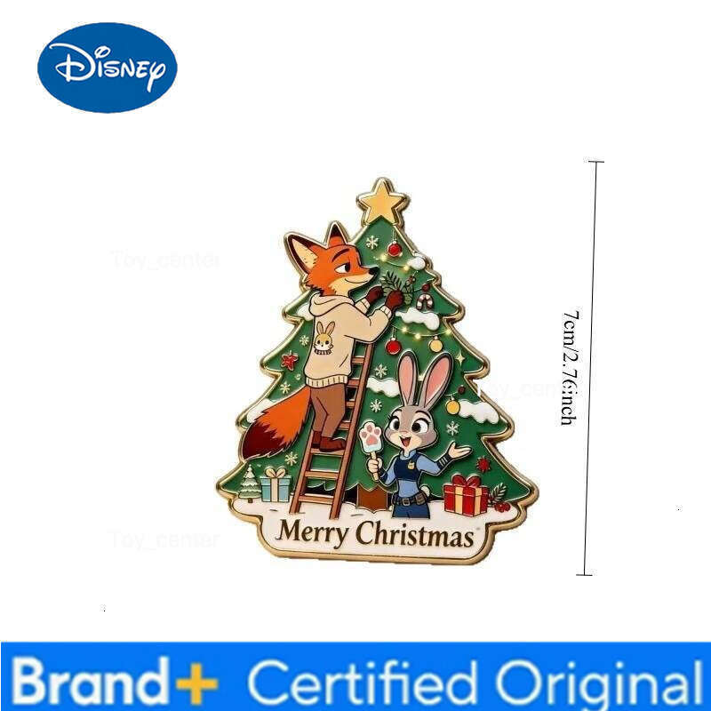 Disney Cute Zootopia 2 Cartoon Nick Judy Magnetic Fridge Magnet Christmas Design High Aesthetic Value Acrylic Material Toy Collectible H260123