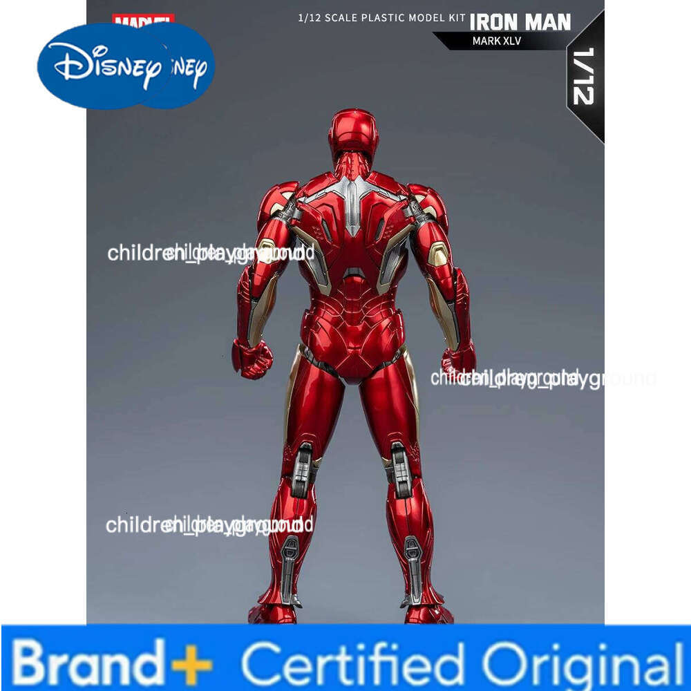 Disney Original Fondjoy Iron Man MK45 Model Kit 1/12 Infinity Saga Ironman Mark 45 Assembly ABS Joint Movable Kid Toy Customized Gift H260123
