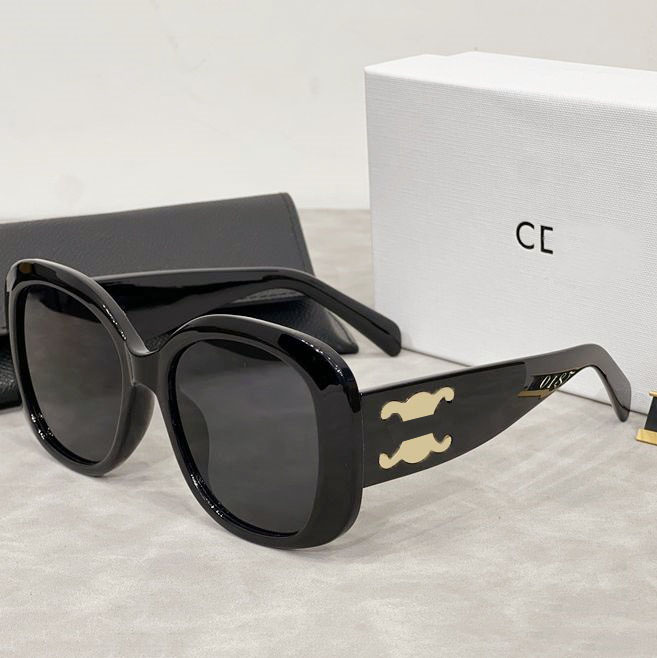 Fashion sunglasses glasses oval frame Designer sunglass womens anti-radiation UV400 Polarized lenses mens retro eyeglasses with box dustbag