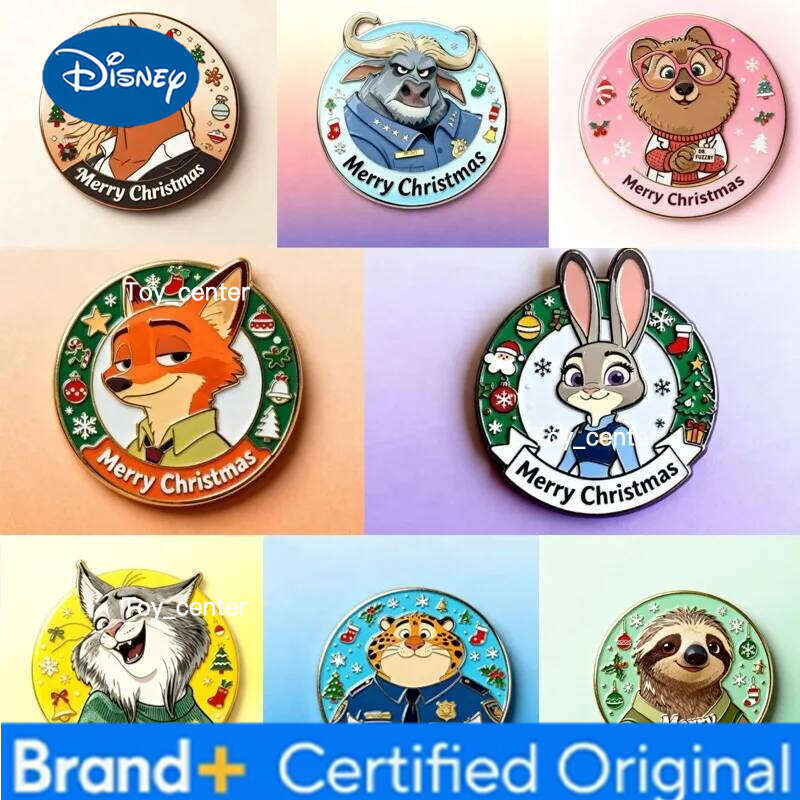 Disney Pop Zootopia 2 Cartoon Nick Judy Magnetic Fridge Magnet Christmas Design High Aesthetic Value Acrylic Material Toy Collectible H260123