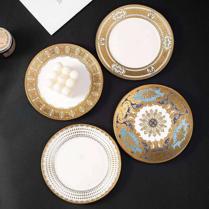 Nordic Light Luxury Court Style Phnom Penh Western Foodpastry Vegetable Simple Creative Restaurant Steak Plate Dried Fruit