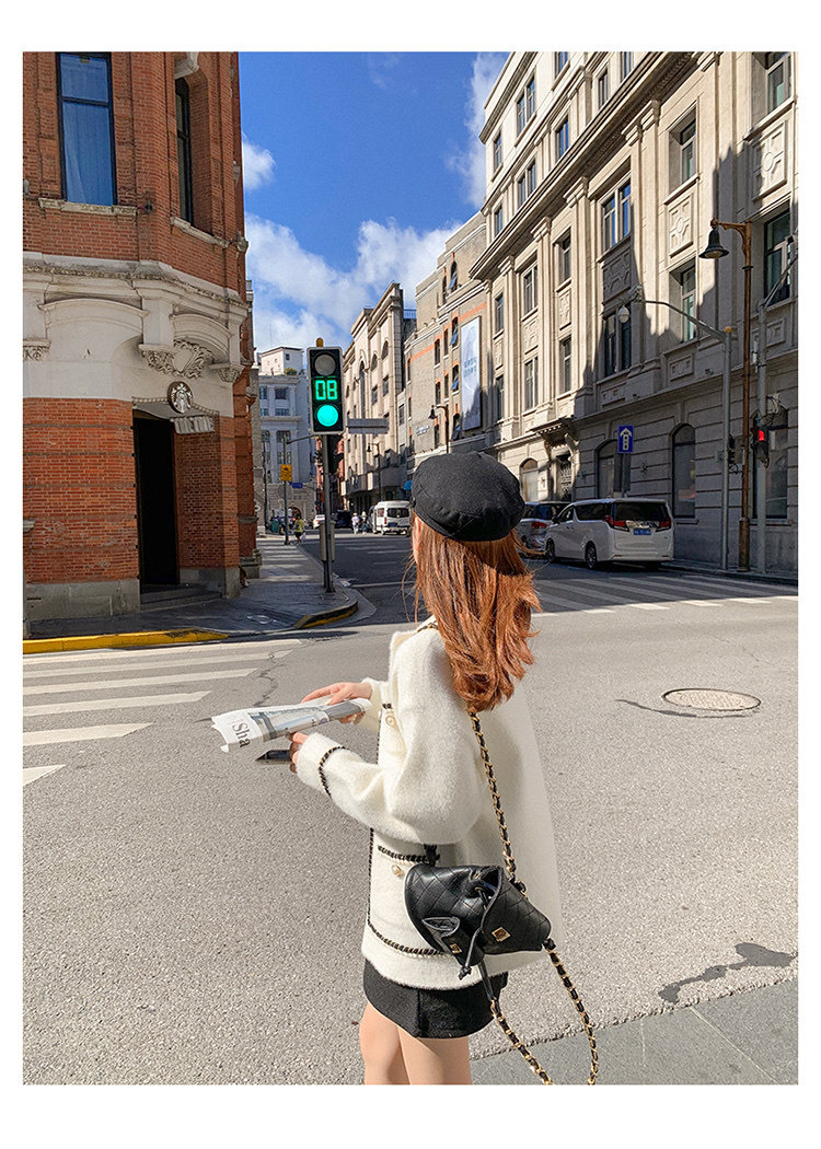 White Mink Cashmere Sweater Coat Women Autumn Winter Lazy Style Korean Retro Black Loose ONeck Knitted Cardigan Fashion Outwear 241108 ddmytues