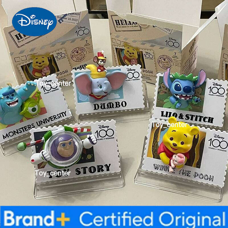 Disney 100th Anniversary Vintage Stamp Blind Creative Refrigerator Magnet Mystery Box Collect Holiday Gifts For Friends And H2601231