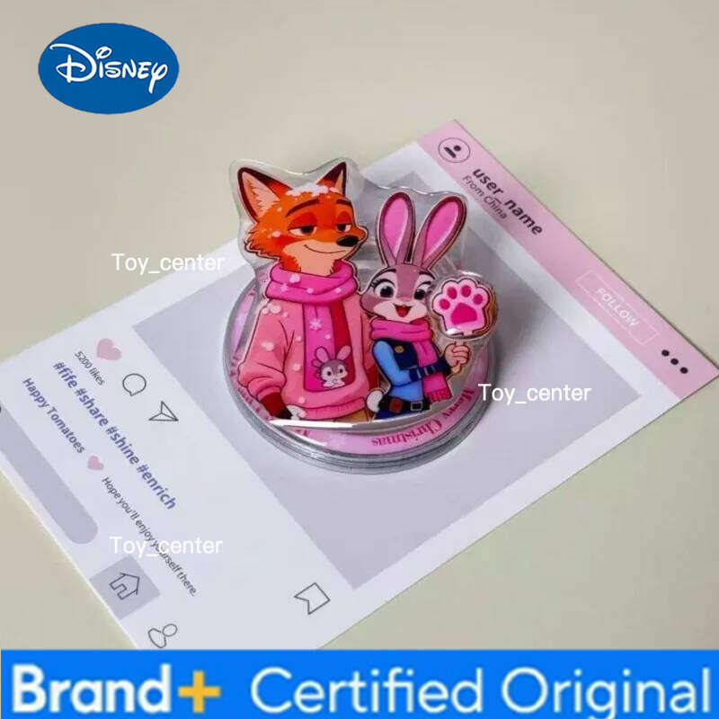 Disney iPhone Foldable Holder Cute 3D Cartoon Judy Nick Case For Magsafe Magnetic Phone Griptok Grip Tok Stand Suitable for girls H260123