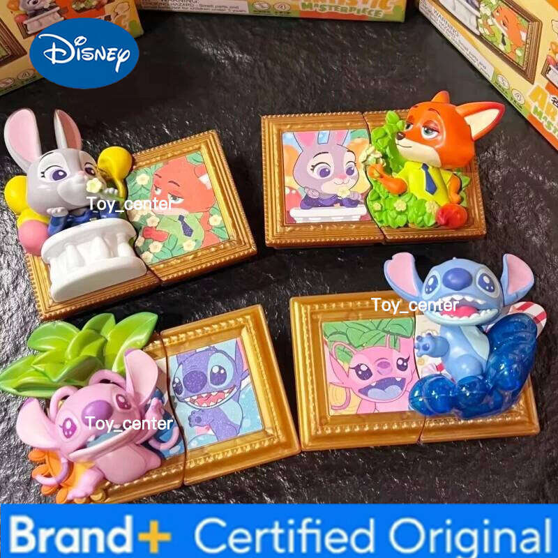 Disney Series Zootopia Famous Painting Magnetic Attraction Blind Box Toy Cute Movie Merchandise Room Car Decorations Gift H260123