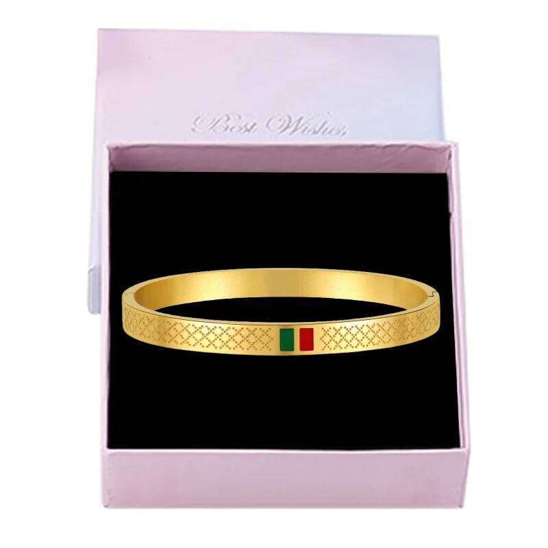 CZ Bangle with Rolling Beads - Stainless Steel Adjustable Luxury Bracelet for Women, Best Wishes Gift Box Jewelry Z260123