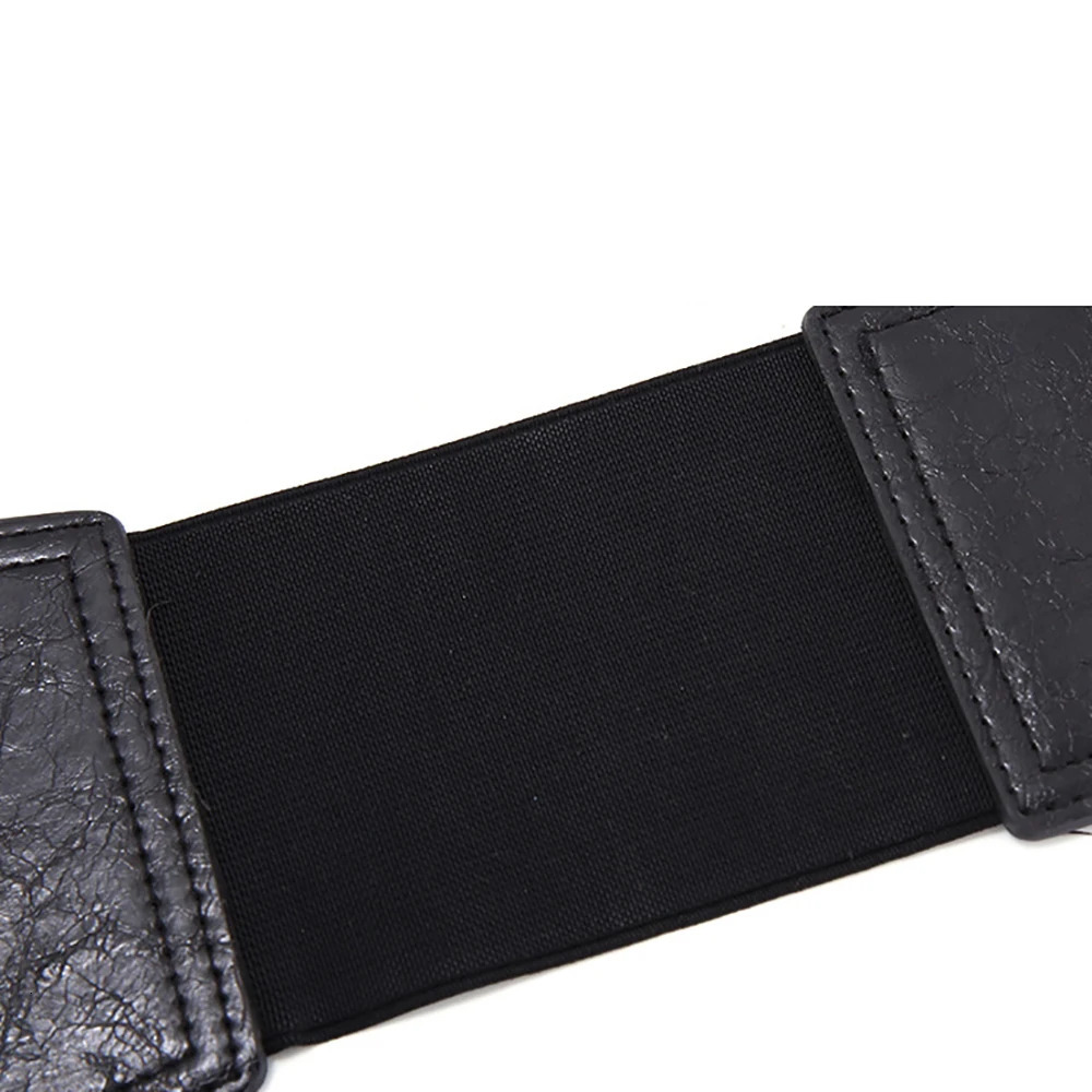 er Fit Slim Women Leather Belt Letter D Elastic Stretch Waistband Pocket Wide for Female DressGirdl Chic 250121