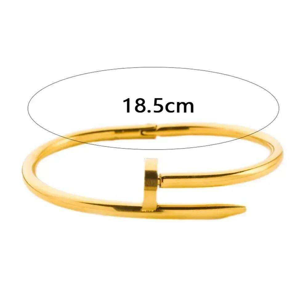 Stainless Streel Gold Silver Solid Metalic Bangle Cuff New Design Nail Fashion Women Teenager Girls Bracelet Jewelry Wristband Z260123