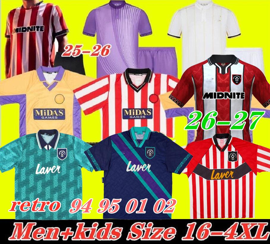 3XL 4XL 26 27 sheffield unitedfootball football shirts 2025 2026 soccer jerseys Snake Chinese New Year men Kids kit set tops 2000 01 94 95