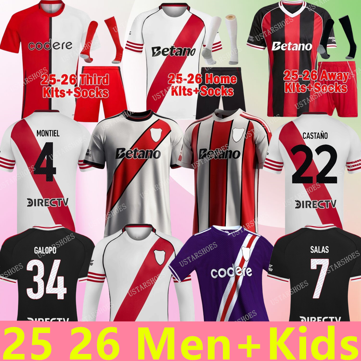 2025 2026 2027 River plate CASTANO soccer jerseys 125TH MONTIEL GALOPO SALAS DRIUSSI COLIDIO M.QUARTA camisetas Men Kids Kits Set 25 26 27 football shirts equipments
