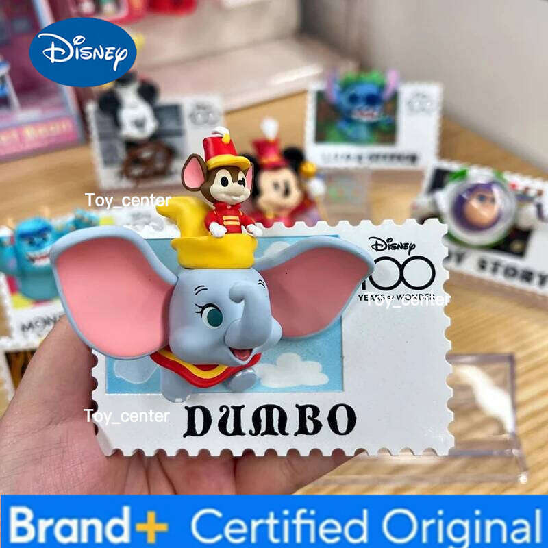 Disney Genuine Anime Mickey Anniversary Retro Stamp Blind Box Fridge Magnet Collection Decoration Birthday Gift H260123