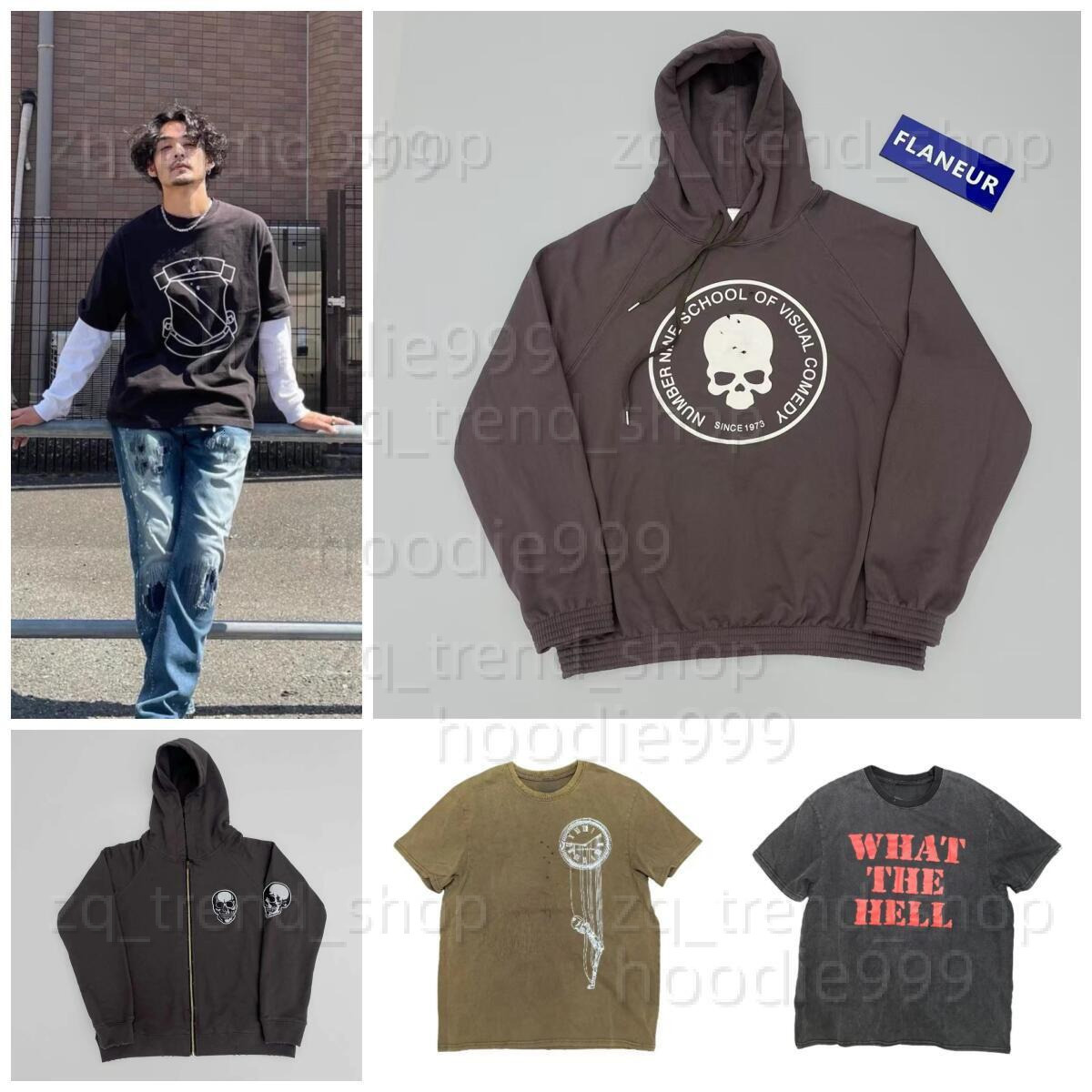 Designer Mens Hoodies Sweatshirts hoodies Men Number Nine N9 Classic Jacket Hip Hop Skateboard Street Designer Cotton Athletic Wear Tee Top