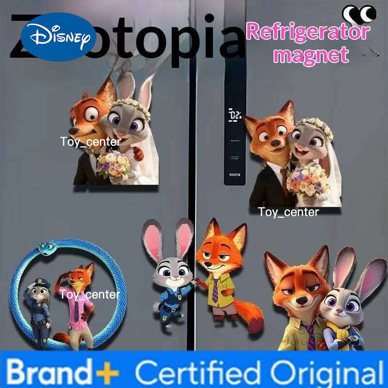 Disney Zootopia Acrylic Magnetic Ice Decoration High Aesthetic Trendy Creative Drama Fridge Magnet H260123