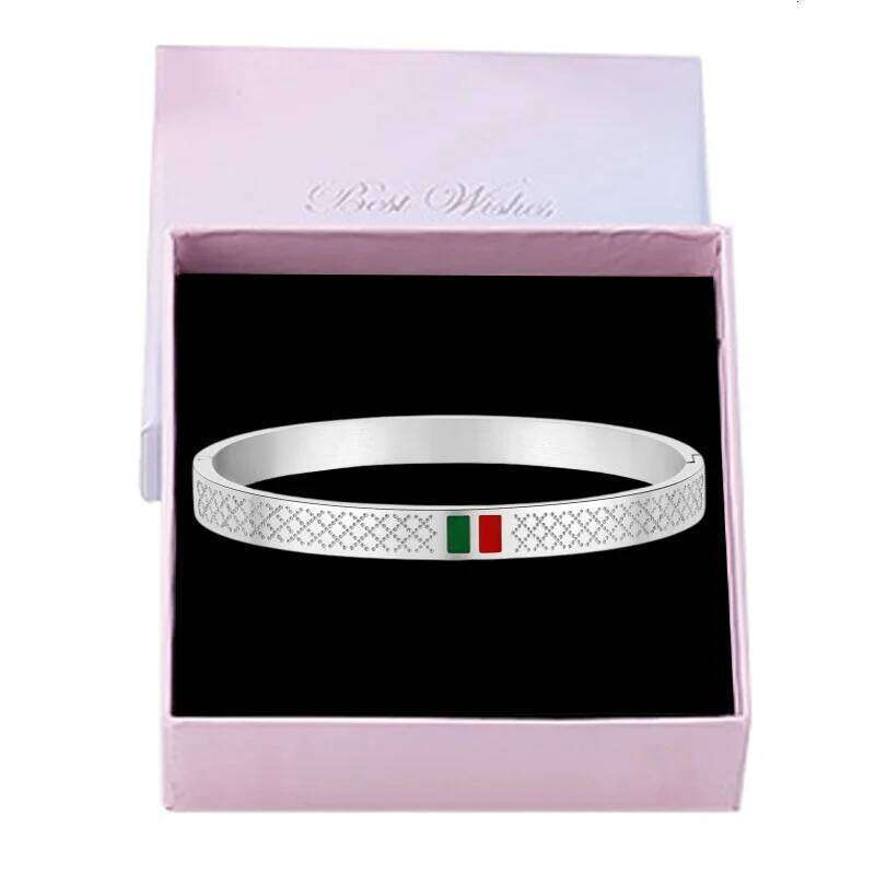 CZ Bangle with Rolling Beads - Stainless Steel Adjustable Luxury Bracelet for Women, Best Wishes Gift Box Jewelry Z260123