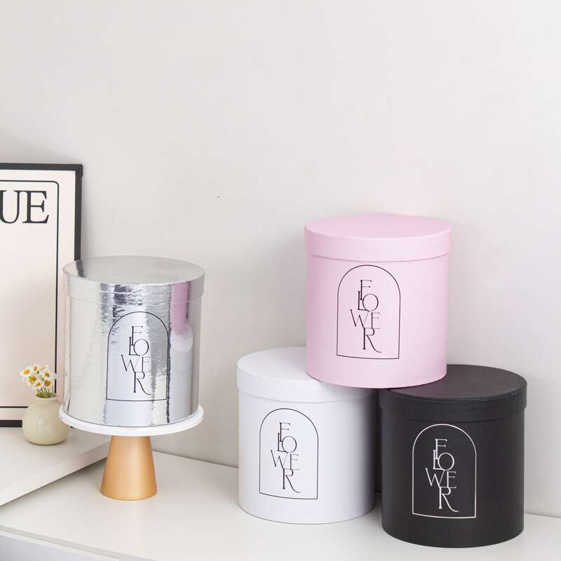 Black Single Large-sized Flower Hugger Bucket Flower Arrangement Bucket Single Valentine's Day White Round Flower Arrangement Bucket T260123