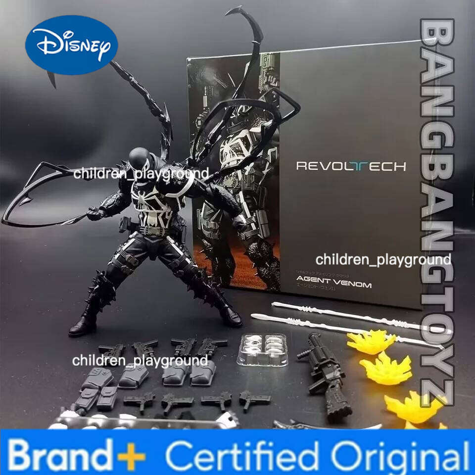 Disney Anime Toys Agent Anti Venom Action Figure Kaiyodo Figurine Pvc Movable Collection Edward Eddie Brock Ko Model Toy Gfit H260123