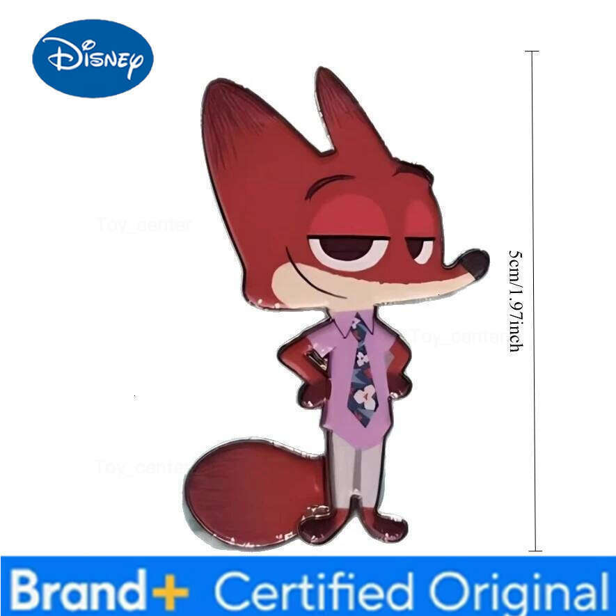 Disney New Zootopia 2 Co-branded Alloy Badge Acrylic Rotating Refrigerator Magnet Commemoration and Collection, A Gift for Friends H260123