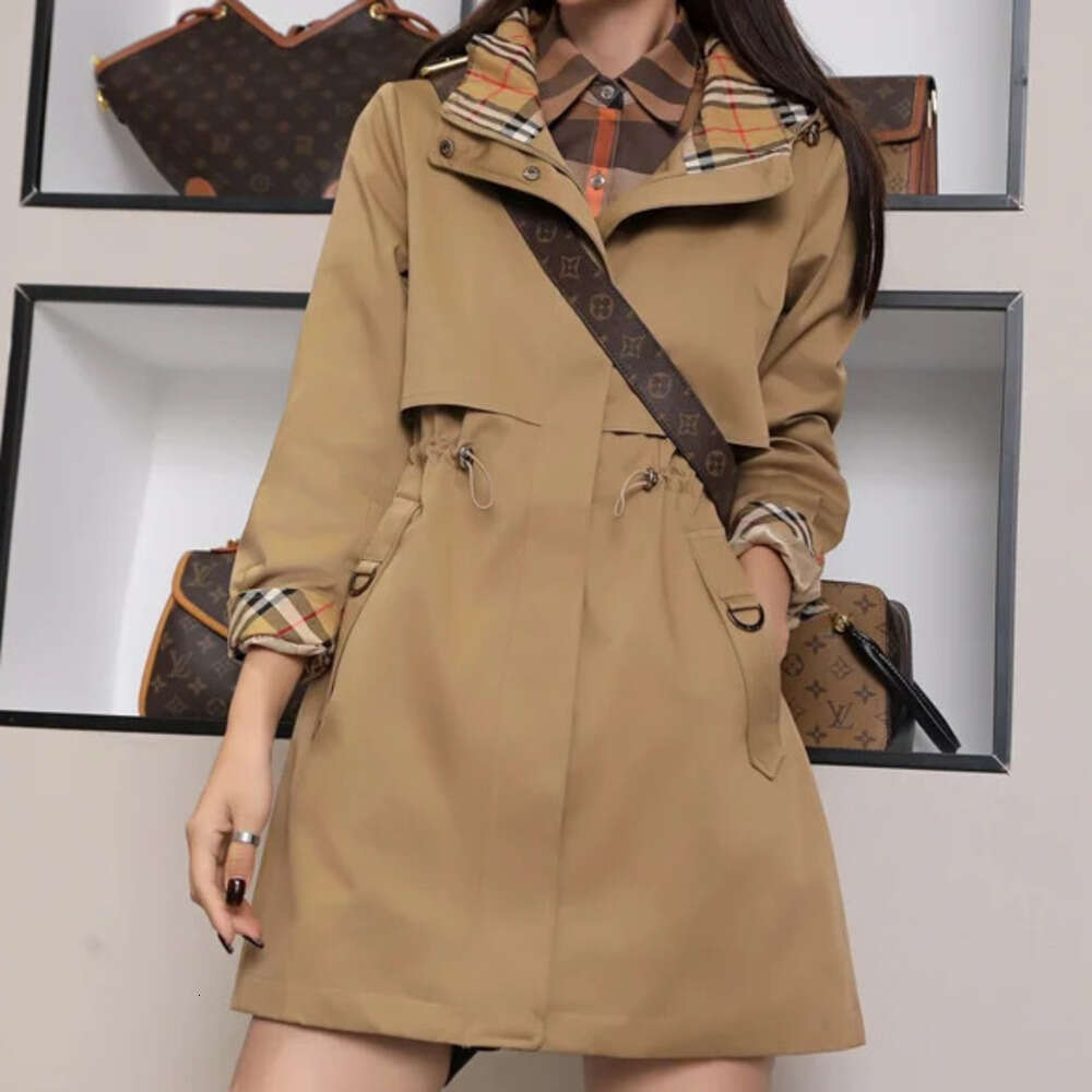 Noble Temperamen Commuting Versatile Luxury Outerwears Fashionabl Coats Hooded Women Jackets Windbreaker Clearance Trench coat