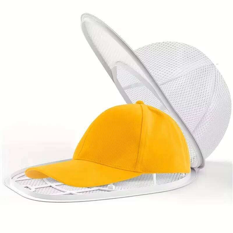Washing Machine Hat Cleaning Cage with Mesh Bag Compatible Design for Baseball Cap & Various Hats Protective Rack 26Y0123