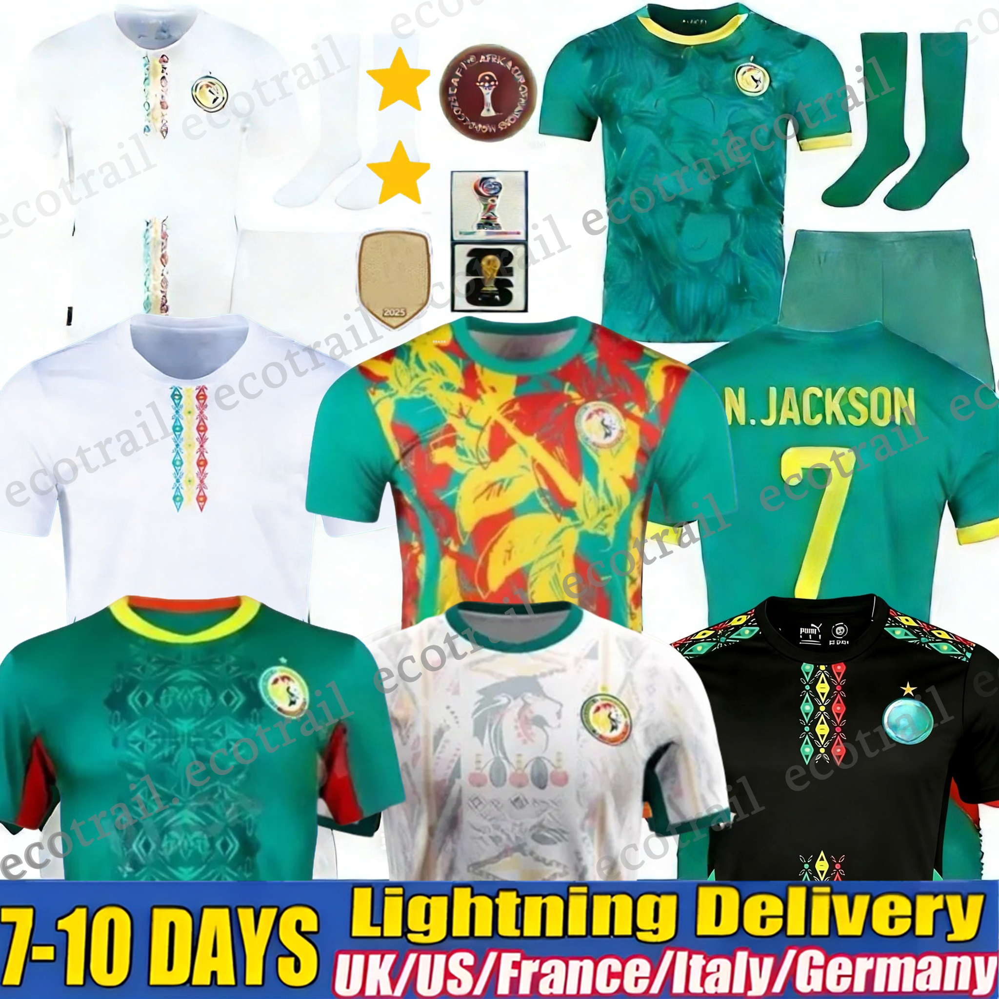 25/26 Senegal MANE Soccer Jerseys 2026 national team SARR P.M.SARR N.JACKSON DIALLO NDIAYE SABALY NDIAYE LAMINE KOULIBALY DIATTA MENDY men kids kits football