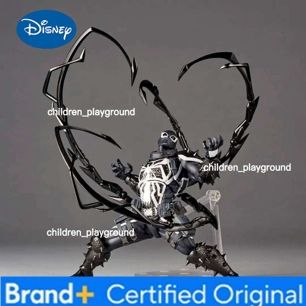 Disney Anime Toys Agent Anti Venom Action Figure Kaiyodo Figurine Pvc Movable Collection Edward Eddie Brock Ko Model Toy Gfit H260123