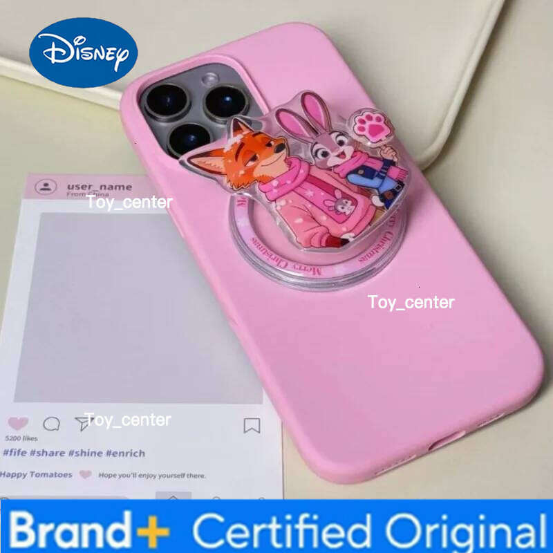 Disney iPhone Foldable Holder Cute 3D Cartoon Judy Nick Case For Magsafe Magnetic Phone Griptok Grip Tok Stand Suitable for girls H260123
