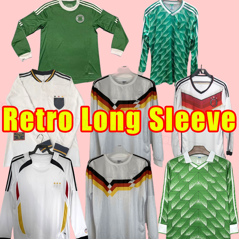 Long sleeve Germany Retro 1990 1996 1998 Littbarski BALLACK Soccer Jerseys KLINSMANN Matthias home away shirt KALKBRENNER JERSEY 1990 90 1996 96 2006 2012