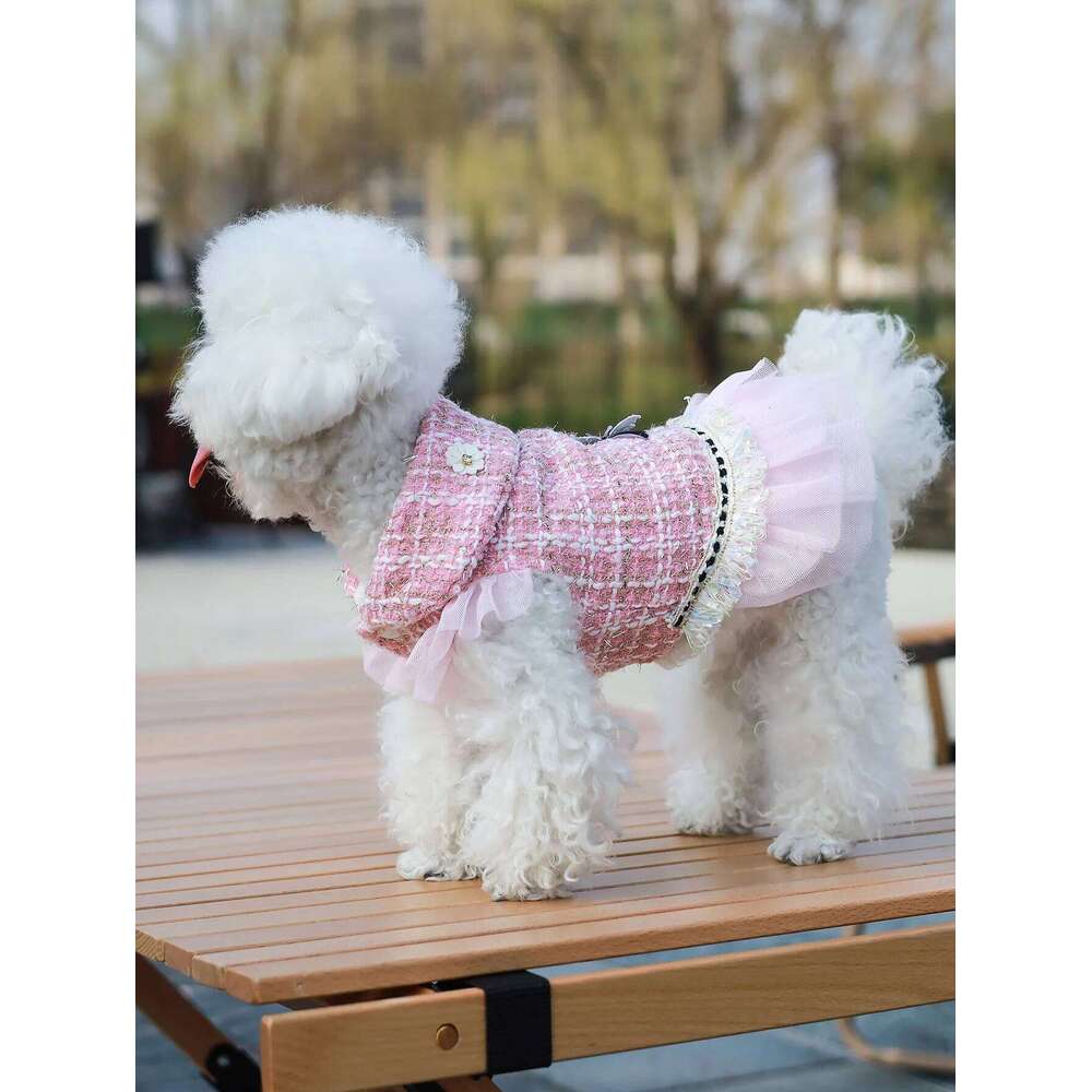 Pet Clothing - Butterfly Princess Dress For Dogs, Suitable For Poodle, Maltese, And Yorkshire Terrier In Spring And Autumn
