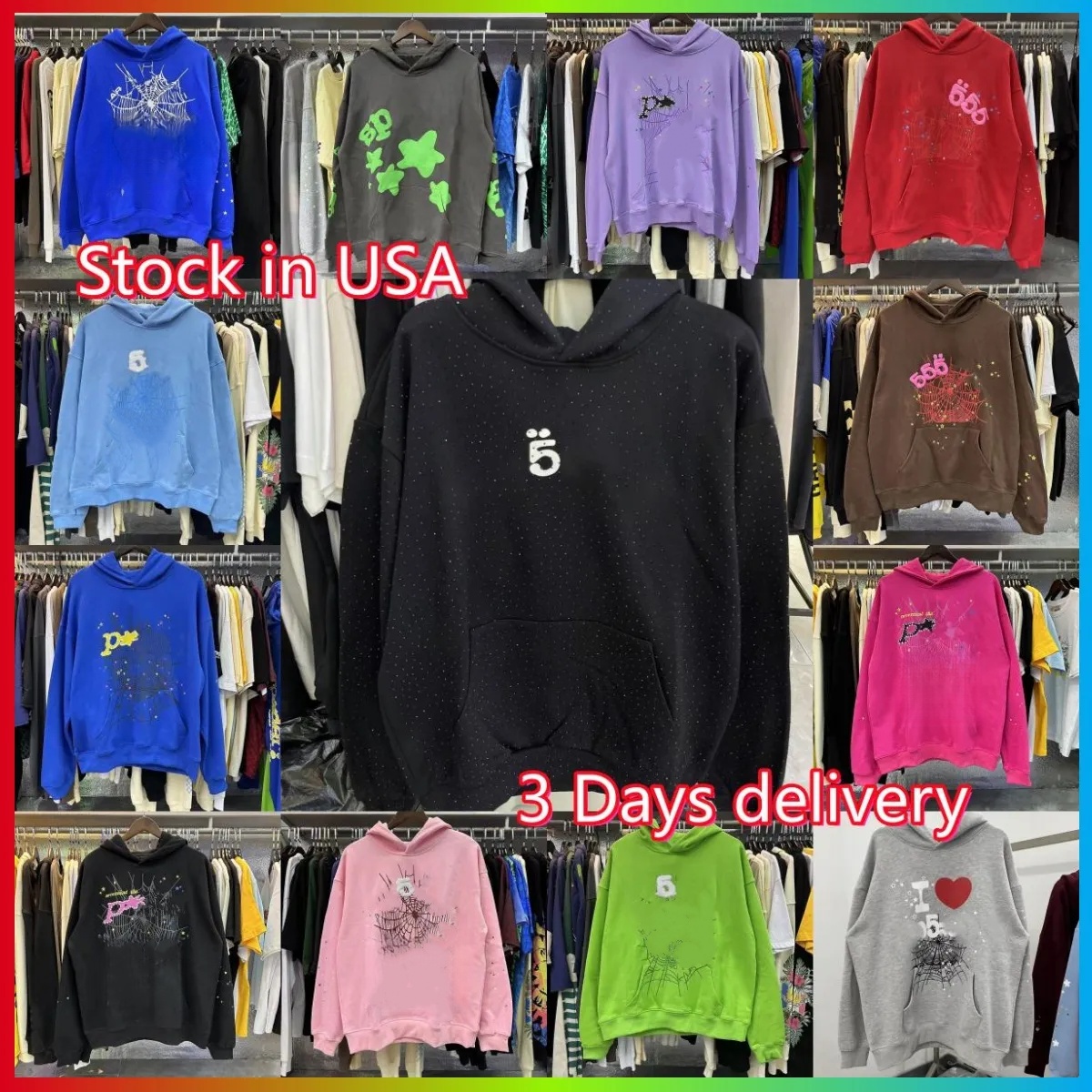 Designer Men Spider Hoodie Mens Women Hoodies Pants spiderhoodie Men Hoody Women Graphic Sweatshirts Stree puff print hoodies tracksuit sweatpants