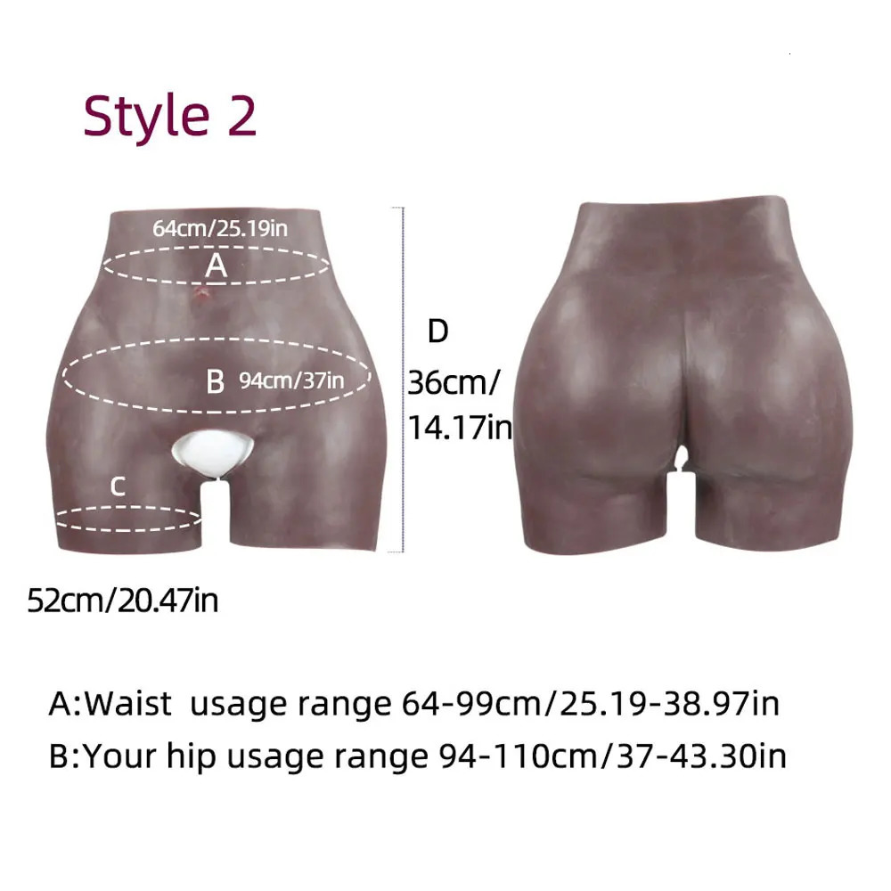 Silicone Butt Hip Enhancement Women Open Crotch Pants Artificial Shaper Padded Cosplay Underwear Buttocks Shaping Clothes 260121 - view 5