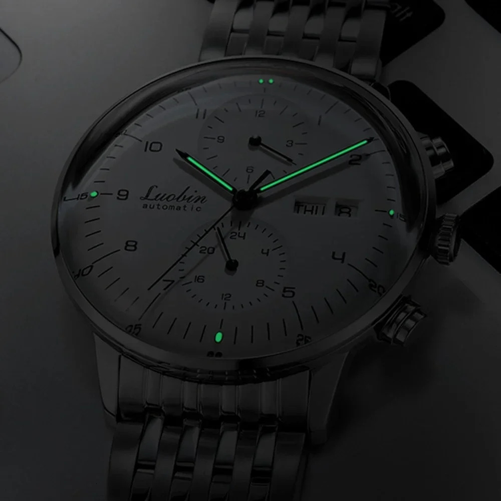 Mens Fashion Mechanical Watches Business Automatic Wristwatch Stainless Steel Luminous Clock Reojes De Hombre 260114