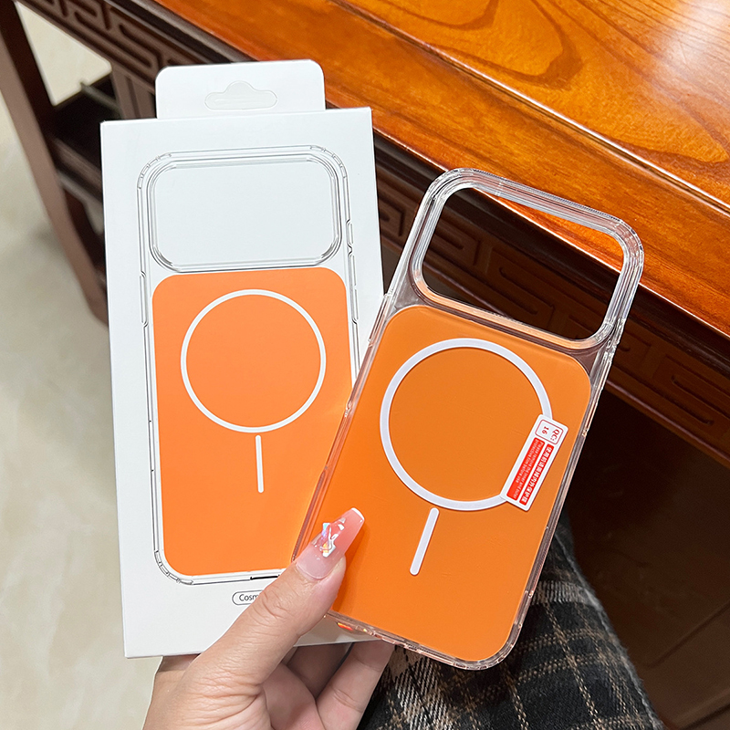Color Backboard Magnetic For Magsafe Cases Hard Acrylic Shockproof Clear Frame Ultra Thin Cover For iPhone 17 Air 16e 16 15 14 Plus 13 12 11 Pro Max W