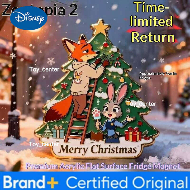 Disney Zootopia Fridge Magnet 2024 New High Quality Acrylic Material Nick Judy Christmas Decoration Gift for Fans H260123