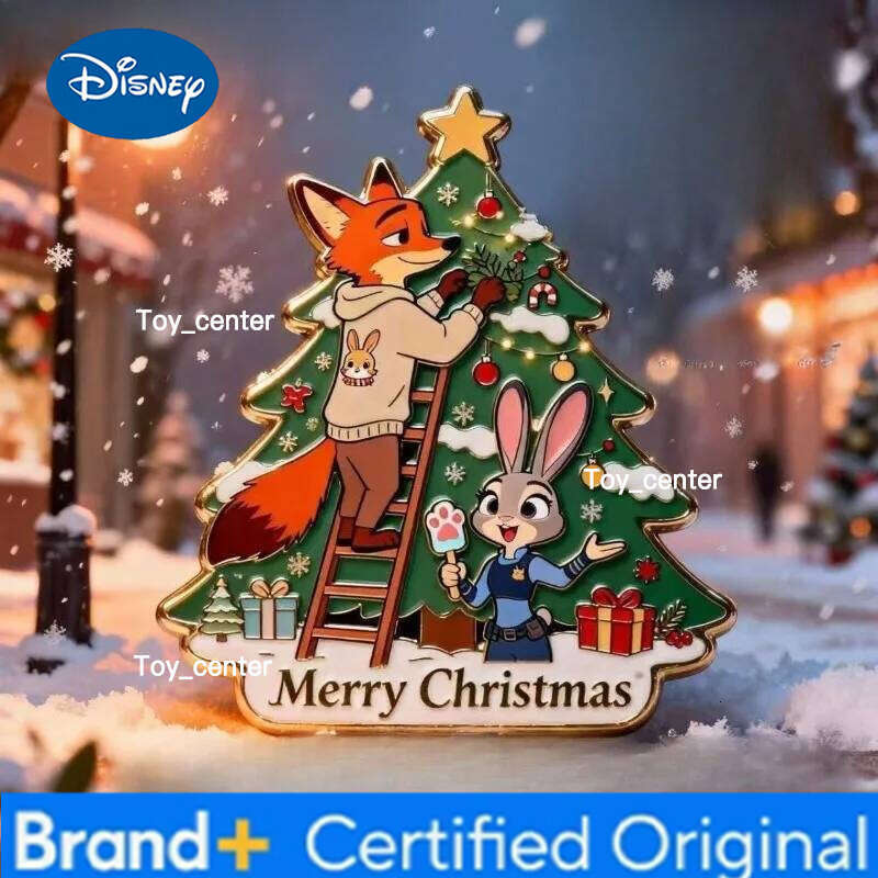 Disney Cute Zootopia 2 Cartoon Nick Judy Magnetic Fridge Magnet Christmas Design High Aesthetic Value Acrylic Material Toy Collectible H260123
