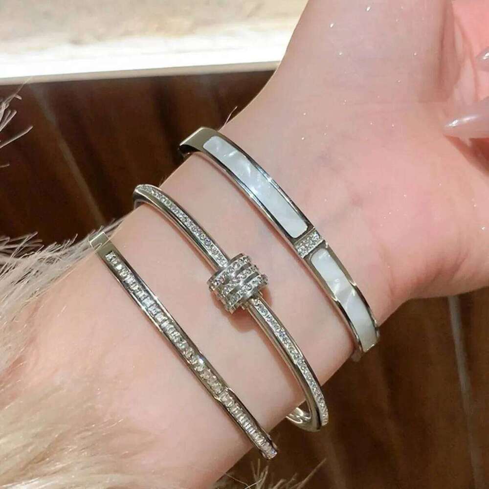 Classic Zircon Inlaid 3-Piece Bracelet Set Fashionable Party Jewelry Accessory Elegant Gift For Women Z260123