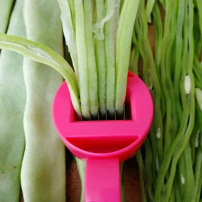 Green Bean Cutter Cut Fruit Stringer Peeler Remover for Easy Vegetable Slicer Kitchen Gadgets