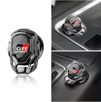 1pcs Car One-Click Start Buttons Protective Cover Emblem For Toyota GR Sport Gazoo Racing Yaris 86 Corolla Hilux Supra C-HR